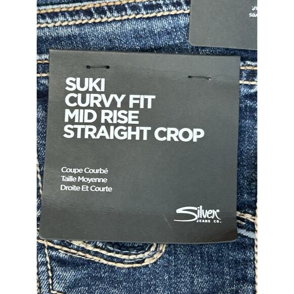 Silver Jeans Suki Mid Rise Straight Leg Jeans Medium Wash size 24x27 New W Tags. - Picture 15 of 15